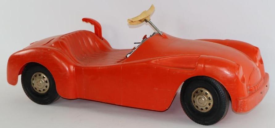 1960's Marx Plastic 2 Door Convertible Ride On Toy (1 of 3)