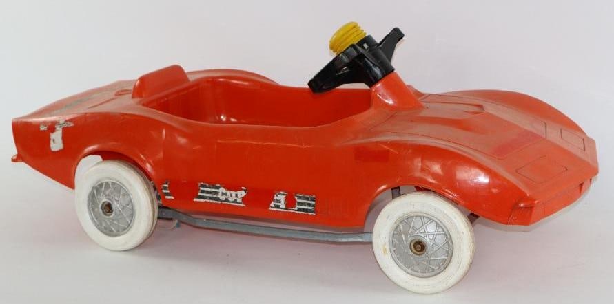 1960's Corvette Convertible Plastic Ride in Car: 36"