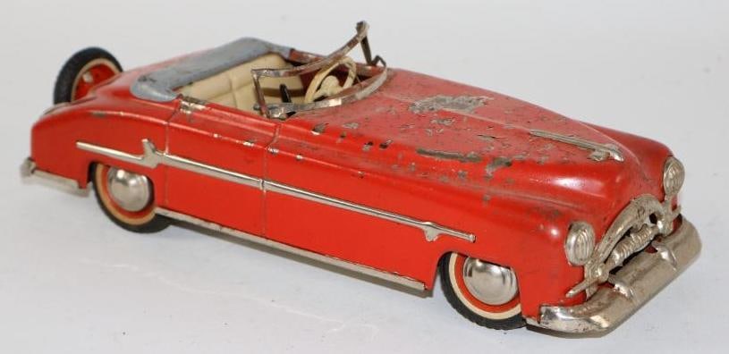 1950's German Tin Litho Friction Wind Up Car (1 of 3)