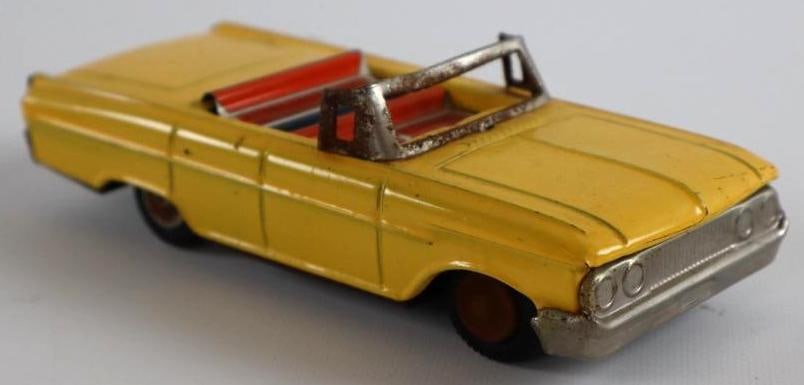 1950's - 1960's Yellow Sedan Convertible Friction Tin Toy Car from Japan (1 of 3)