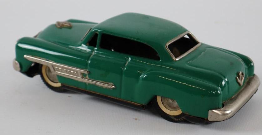 1950's - 1960's Asahi Toy Co. Pontiac De Soto Coupe Friction Toy Tin Car From Japan (1 of 2)