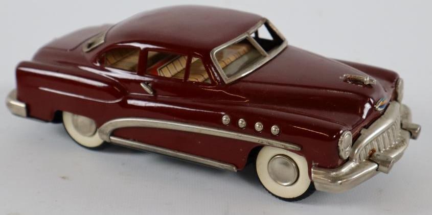 1950's -1960's Marusan Toys Co., Kosuge Toys Co. Buick Coupe Friction Toy Tin Car (1 of 3)