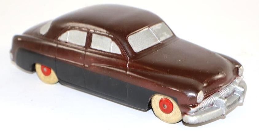 1950's Brown & Black Two-Tone Sedan Toy Car (1 of 3)