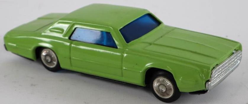 1950's -1960's Bandi Line Chevy Muscle Car w/ Tinted Windows Friction Tin Toy Car From Korea: 7"