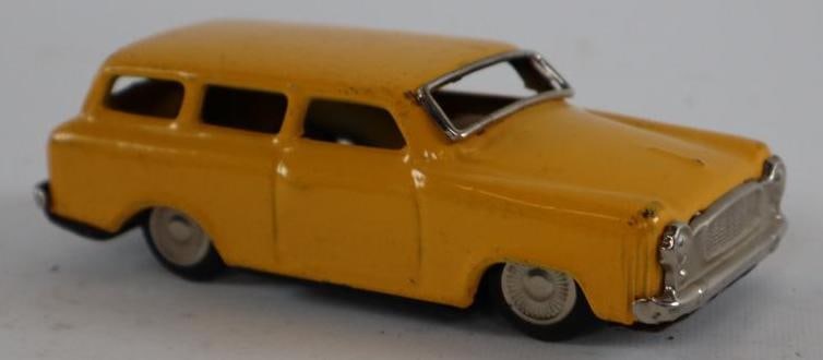 1950's -1960's Yellow Station Wagon Friction Tin Toy Car (1 of 3)
