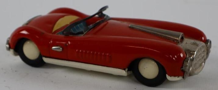 1950's -1960's Line Mar Cunningham Convertible Sports Friction Tin Toy Car From Japan (1 of 3)