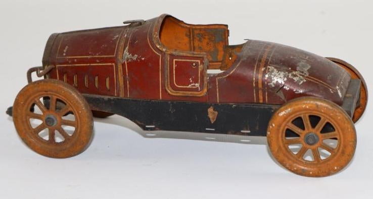 1920 Hessmobile Wind Up Roadster Tin Toy Car (1 of 2)