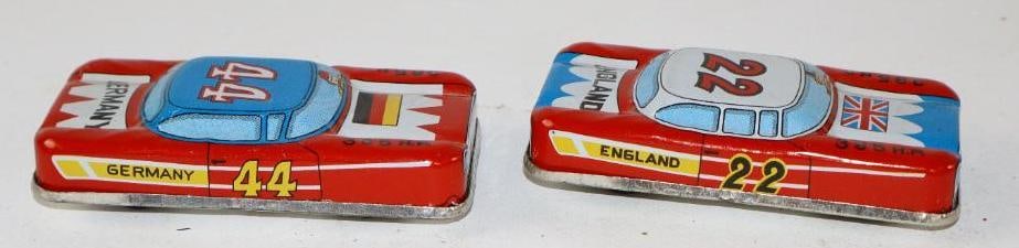 1950's Group of Two  Race Car Tin Type Friction Toy Cars (1 of 3)