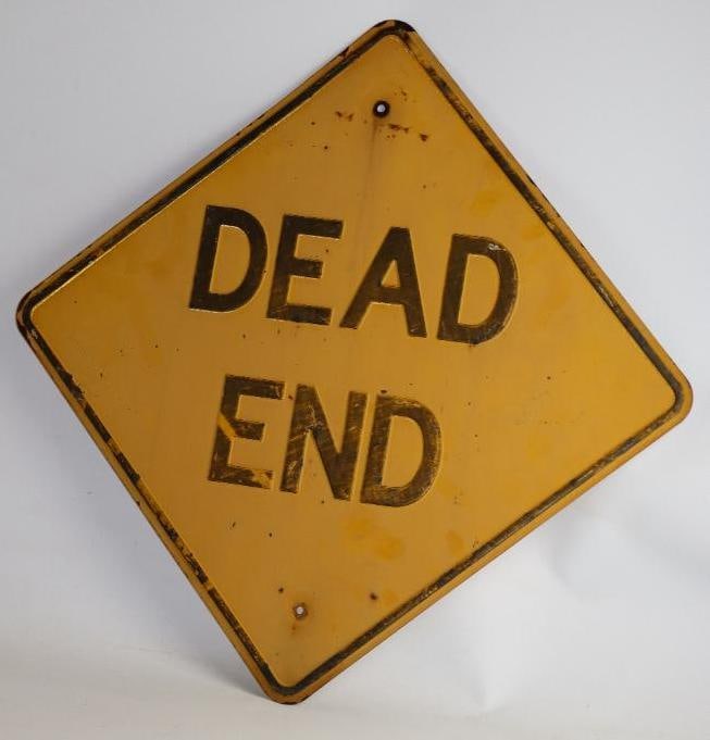 Embossed Dead End Steel Traffic Sign (1 of 2)