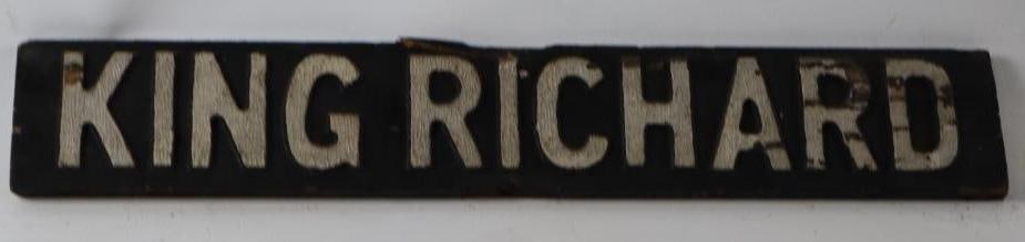 Embossed King Richard Wooden Sign: 26" long