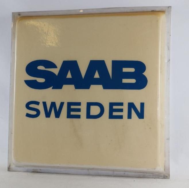 Saab Sweden Advertising Light Up Sign Len (1 of 2)