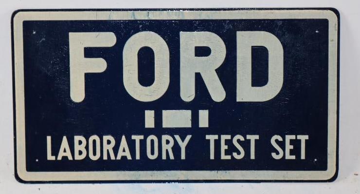 Ford Laboratory Test Set Advertising Sign (1 of 2)