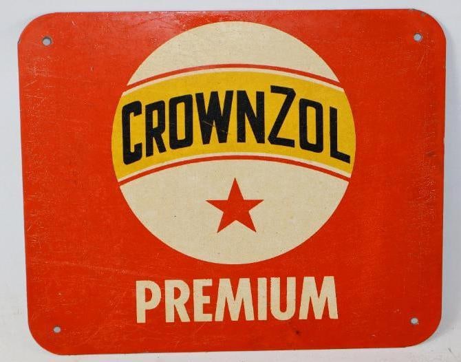 Crownzol Premium Gas Pump Plate Display Sign (1 of 2)