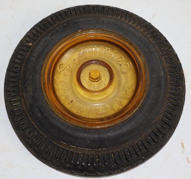 Mohawks Go Further Embossed Advertising Tire Ash Tray/ Pen Rest (1 of 2)