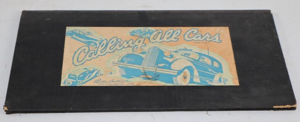 Calling All Cars by Parker Brothers Advertising Board Game: 14.5" x 14.5"; Board Only