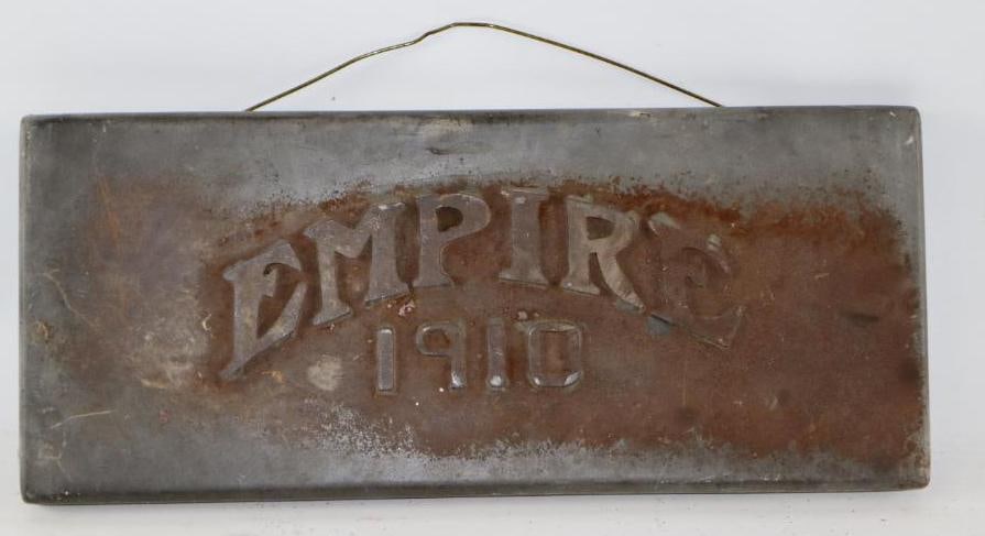 1910 Empire Cast Iron Furnace Door: 21.5" x 9"