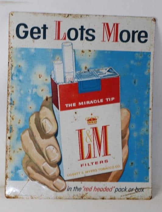 Embossed L & M Filters in the "Red Headed Box" Display Sign (1 of 2)