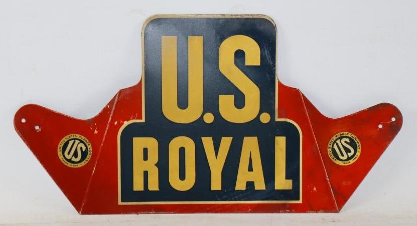 U.S. Royal Advertising Tire Display Stand Sign (1 of 2)