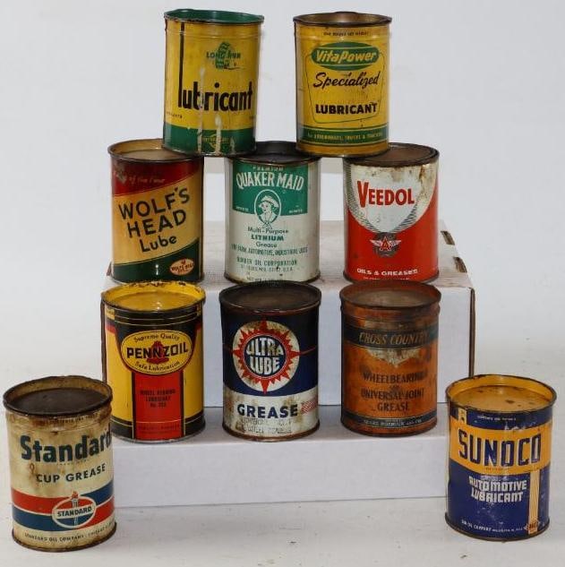 Group of 10 1lb Grease Cans (1 of 2)