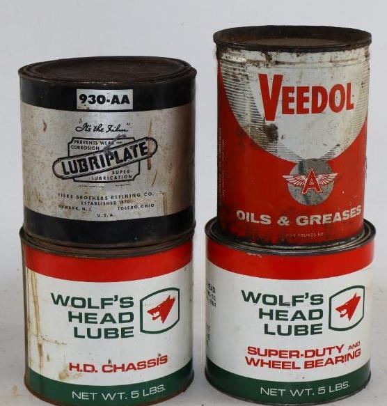 Group of 4 5lb Grease Cans (1 of 2)