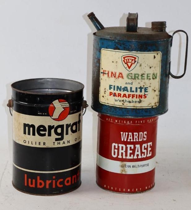 Group of 3 Grease and Oil Cans (1 of 2)