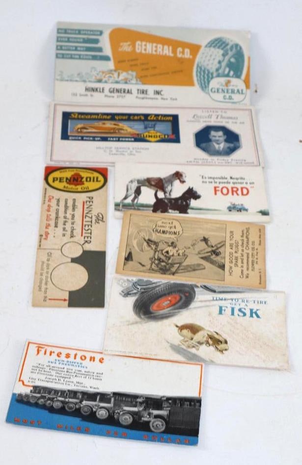 Group of 7 Different Automotive, Gas, and Oil Advertising Ink Blotters (1 of 2)