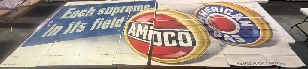 NOS Graphic Amoco American Gas & Oil Co Advertising Billboard Poster (1 of 3)