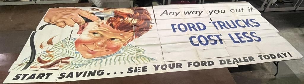 NOS Ford Trucks "Anyway You Cut It" Graphic Advertising Billboard Poster (1 of 3)