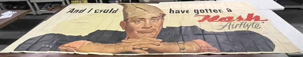 NOS 1949-1951 Nash "I Could Have Gotten a Nash Airflyte" Graphic Dealership Advertising Poster (1 of 3)