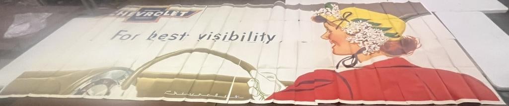 NOS 1949 Chevrolet Chevy "For Best Visibility" Graphic Dealership Advertising Billboard Poster (1 of 4)