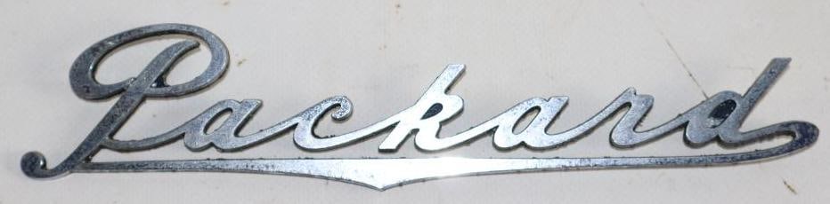 Packard Script Emblem Badge: 8.75" x1.5"