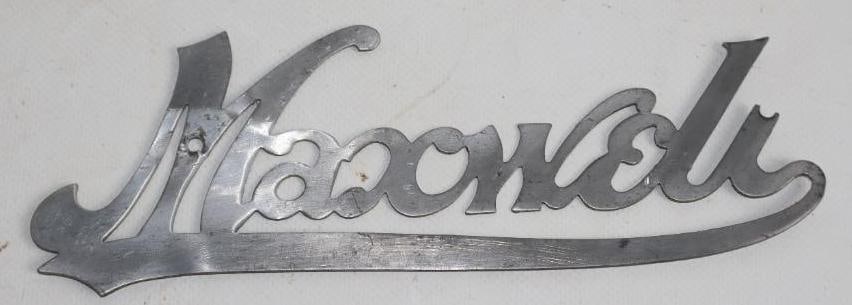 Maxwell  Automobile Radiator Emblem Script (1 of 2)