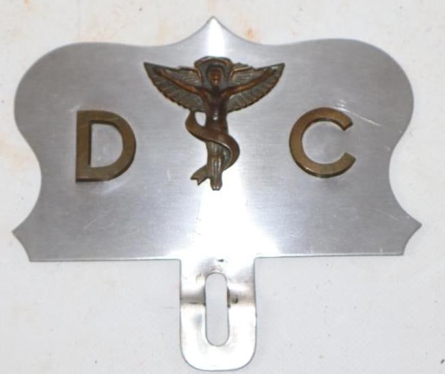 DC Chiropractor Stainless Steel License Plate Topper: 5.5" x 5"
