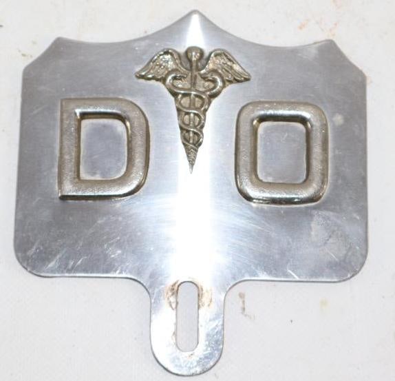 DO Doctor of Osteopathic Stainless Steel License Plate Topper: 5" x 5.25"