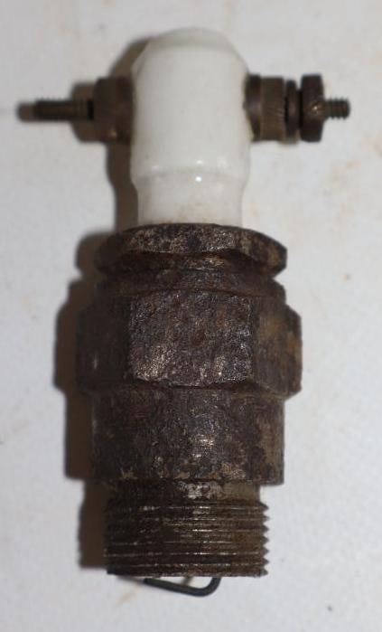 Dual Connection Early Automobile Spark Plug (1 of 2)