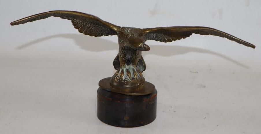 Perched Eagle Brass Radiator Mascot Hood Ornament (1 of 5)