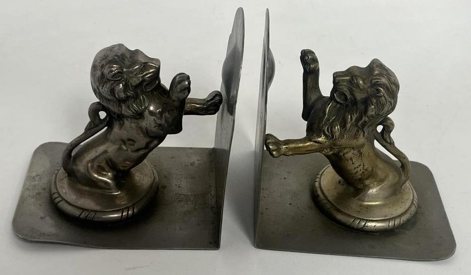 Group of 2 1920's Franklin Automobile Hood Ornament Mascot Bookends: 4.5" x 3.5" x 5" each