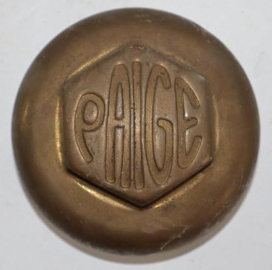 Brass Paige Threaded Automobile Hub Cap: 3.5" diameter
