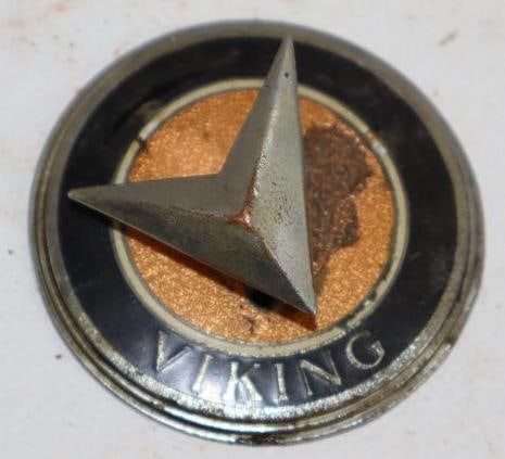 1929-1930 Oldsmobile Viking Radiator Emblem Badge: Cloisonne 2.5" Diameter