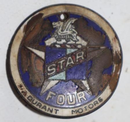 1926-1927 Durant Star Four Radiator Emblem Badge (1 of 2)