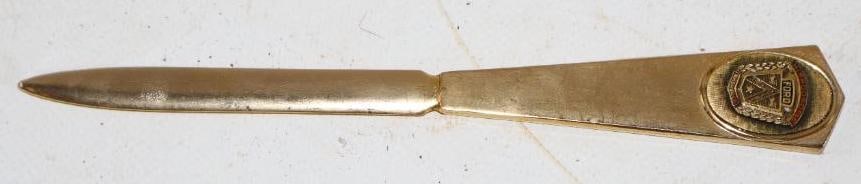 1940's Brass Ford Letter Opener Nashville: 6.75"
