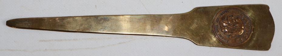 Brass Pontiac Chief of the Sixes Letter Opener (1 of 3)