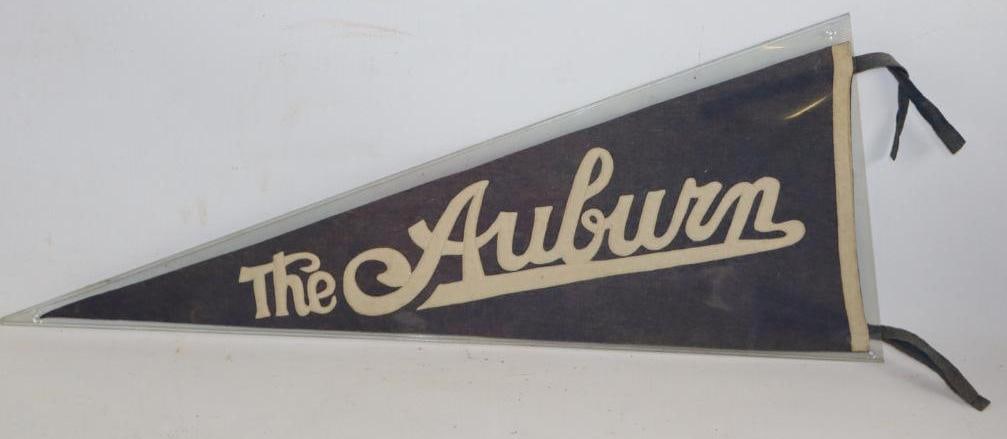 The Auburn Motor Car Co. Stitched Felt Pennant: 29" x 11"