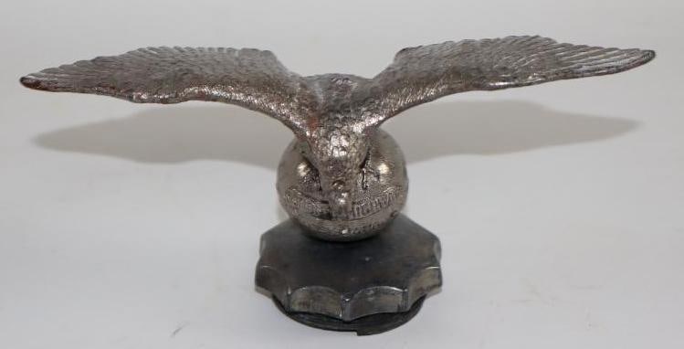 National Highway Association Eagle Automobile Radiator Mascot Hood Ornament (1 of 5)