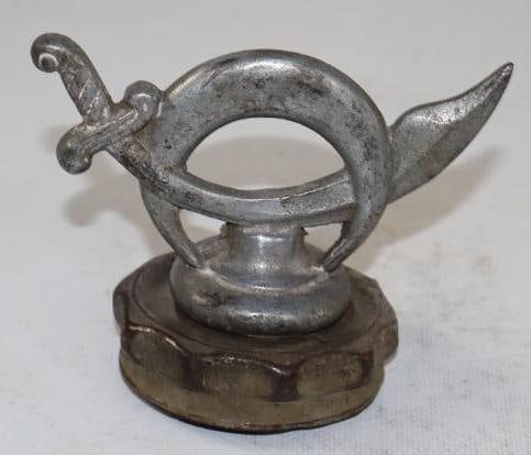 Masonic Temple Automobile Radiator Mascot Hood Ornament: 3" x 4" x 3"