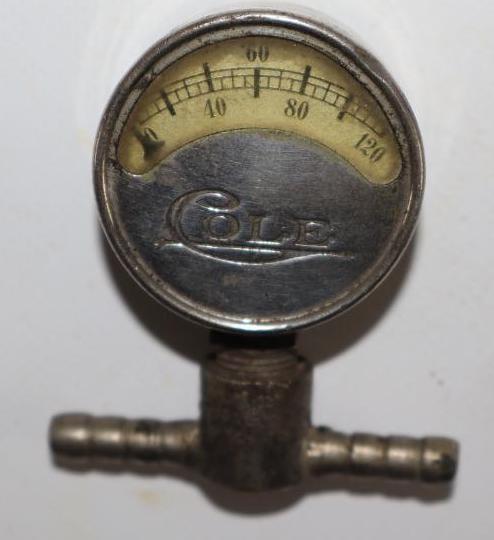 Cole Motor Car Co Tire Pressure Guage: 2.5" x 1.5" x 1"