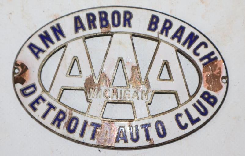 Ann Arbor Detroit AAA Auto Club Radiator Emblem Badge (1 of 2)