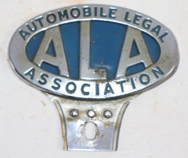 ALA Automobile Legal Association License Plate Topper: 4.5" x 4"