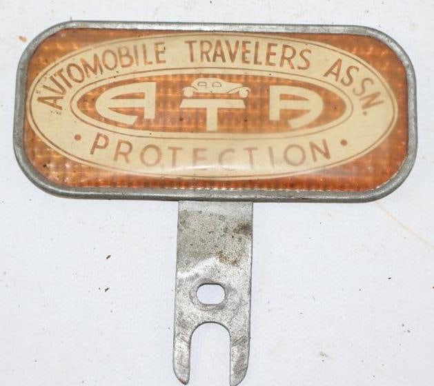 ATA Automobile Travelers Association Protection License Plate Topper: 5.5" x 5"