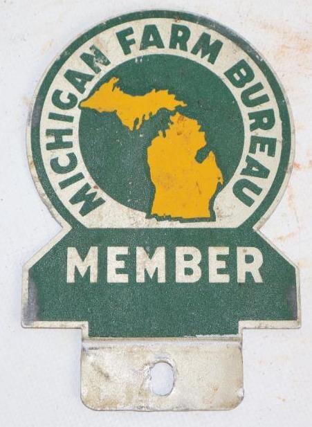 Michigan Farm Bureau License Plate Topper: 3.5" x 5.25"